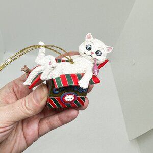 Danbury Mint Gary Patterson Cat Ornament Nip Mouse Toy Box Dizzy Zoomies
